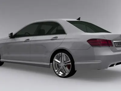 Mercedes E-Klasse Limousin 2013 Model Low-poly 3D model