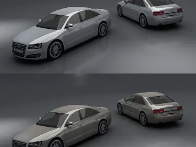 Audi A8 Low-poly 3D model