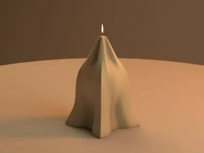 Candle form-fitting 3D print model