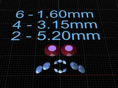 2 Diamonds rings 3D print model