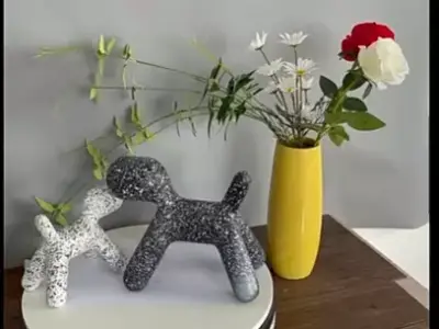 Dog Statue Resin  Home Decoration Soft Craft Gift - 3D print 3D print model