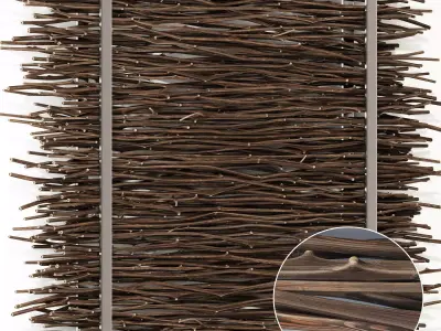 Firewood thin branch decor n1  3D model