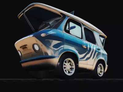 COOL CARS SolarRover no4 Collectable Model these WHEELS are HOT Low-poly 3D model