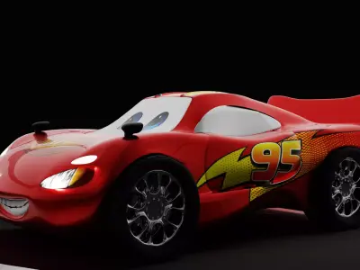 cars 2 Low-poly 3D model