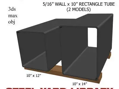 5 16in Wall x10in Rectangle Tube 3D model