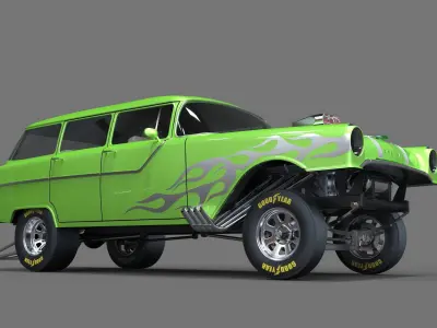 Gasser dragster 3D model