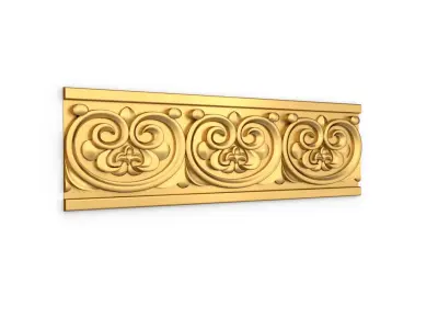 Classic carved decor ornament 374  3D model