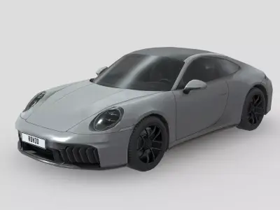 Porsche 911 Carrera GTS 2025 Low-poly 3D model