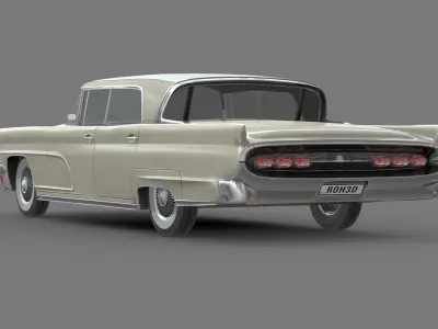 Lincoln Continental Mark IV 1959 Low-poly 3D model