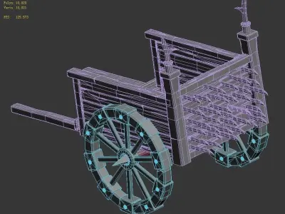 Barracks - War - Car 01 3D model