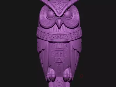owl sculpture 3D print model
