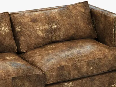 Restoration Hardware Easton Leather Sofa 3D model