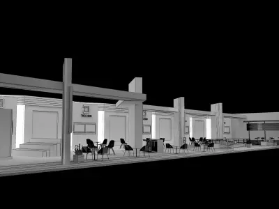 Booth Exhibition Stand a570a  3D model