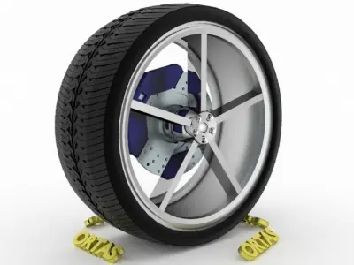 ORTAS CAR WHEEL RIM 81-82 GAME READY WHEEL 3D Model Pack