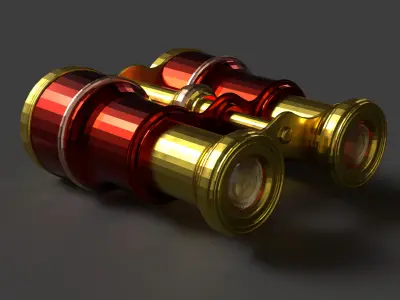 Chinese binoculars   Low-poly 3D model