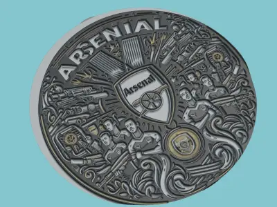 Arsenal FC Medallion Football 3D print model