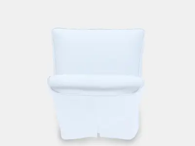 BERGMUND Chair with long cover Low-poly 3D model