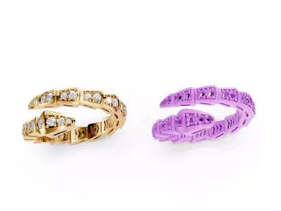 Serpenti Viper Ring 3D print model