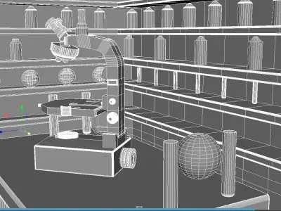 PBR Microscope Asset Perfect for Medical Laboratory  Free low-poly 3D model