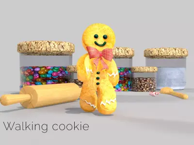 Cookie Doll Walking 3D model