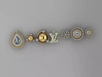 Lockets and neckless 3D print model