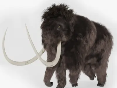 Wolly Mammoth Low-poly 3D model