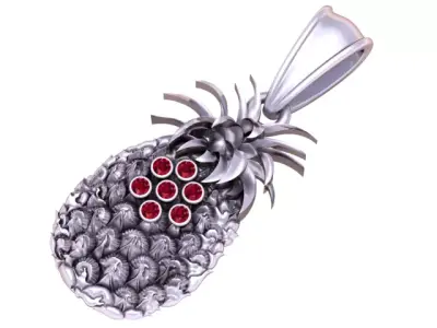 pineapple-inspired pendant 3D print model