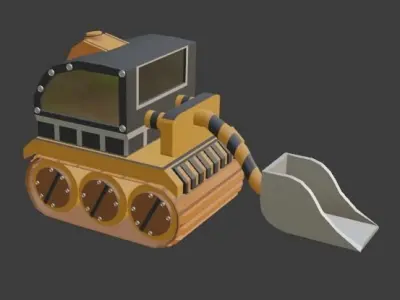 Low poly construction tools Low-poly 3D model
