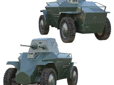 39M Csaba Armored Car 3D model