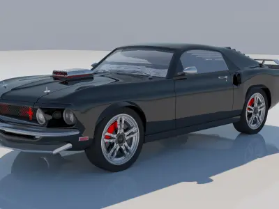 ford mustang  3D print model