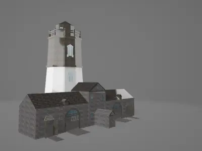Fire depot Ust-Kamenogorsk 18th century 3D model