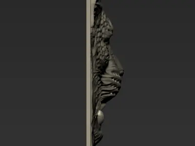 Leopard Head A67 3D print model