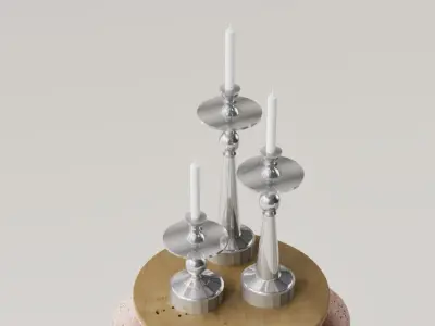 PORTA VELAS - CANDELABRO LOW POLY 3D print model