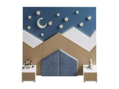 Kids wall panel 1 3D model
