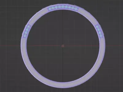 Modern Silver Ring 3D Model 3D model