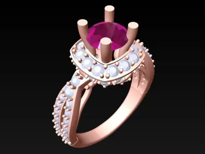 Diamond Ring - Womens Rings - N216157 3D print model
