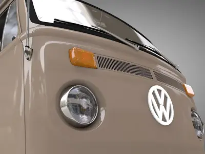 VOLKSWAGEN T2 CARGO VAN 1974 3D model