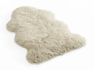 Forsyth New Zealand Sheepskin Skin Rug 3D model