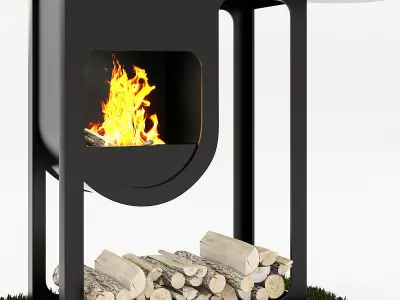 Harrie Leenders spot fireplace 3D model