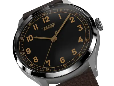 Tissot Heritage 1938 Automatic Cosc Black 3D model