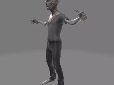 Zombie Awaken Halloween 3D Model for Games Film 3DPrint 3D print model
