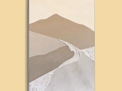 Plaster Two Photo Frame 406 Low-poly 3D model