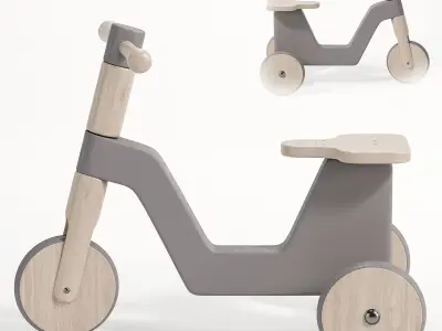 Sebra Scooter Grey by Babyshop 3D model