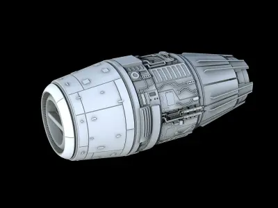 Sci-Fi Engine Pack 3D model