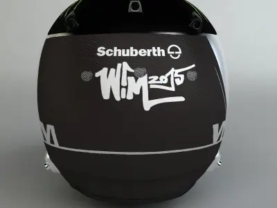 Nico Rosberg 2015 F1 SchuberthHelmet Low-poly 3D model