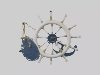 Nautical Wall Decor Low-poly 3D model