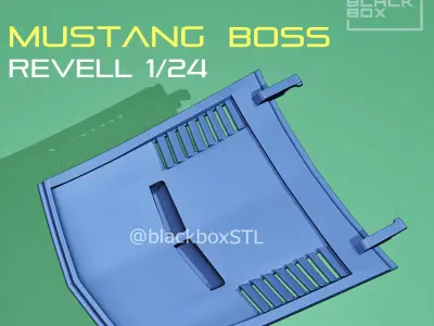 CUSTOM HOOD FOR MUSTANG BOSS 1970 REVELL 1-24TH 3D print model
