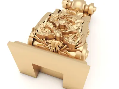 Corbel 2 ornate gold 3D model
