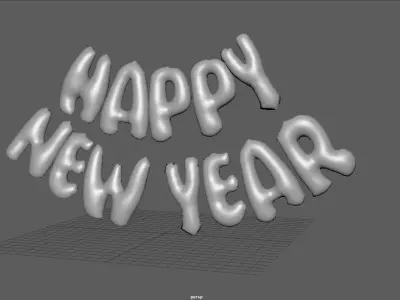 HAPPY NEW YEAR 3D model