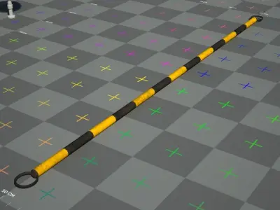 Barrier Bar Low-poly 3D model
